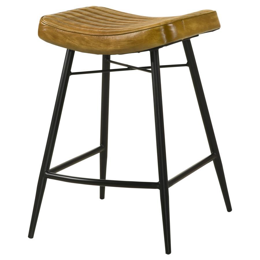 Bayu - Leather Upholstered Counter Stool (Set of 2)