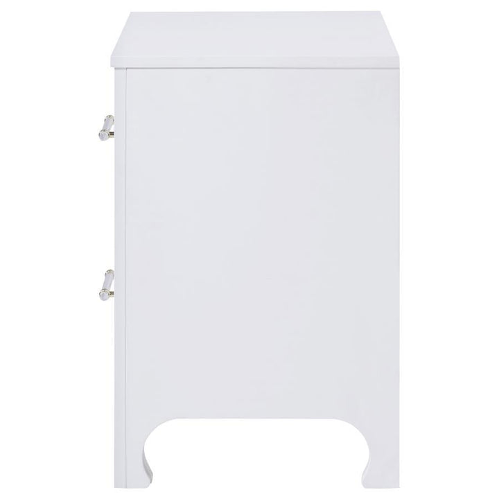 Anastasia - 2-Drawer Nightstand - Pearl White