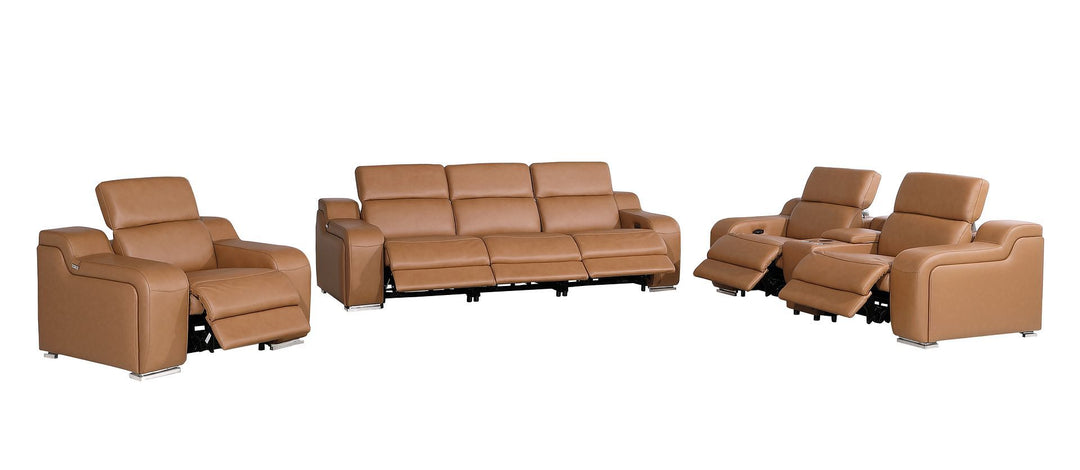 1116 - 7-Piece Modular Power Reclining Sofa, Loveseat &amp; Chair Set In With 6 Power Recliners &amp; Power Headrests