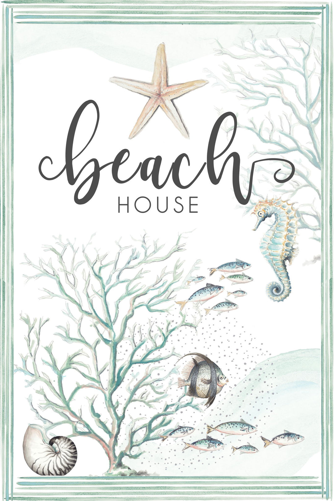 Framed Small - Beach House By Patricia Pinto - Gray