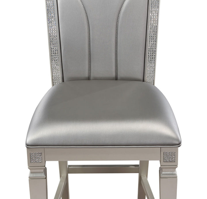 Klina - Counter Height Chair (Set of 2) - Silver