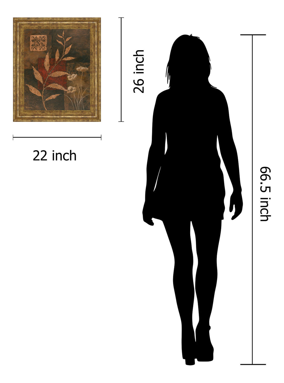 Copper Rhythm I By Vivian Flasch - Framed Print Wall Art - Dark Brown