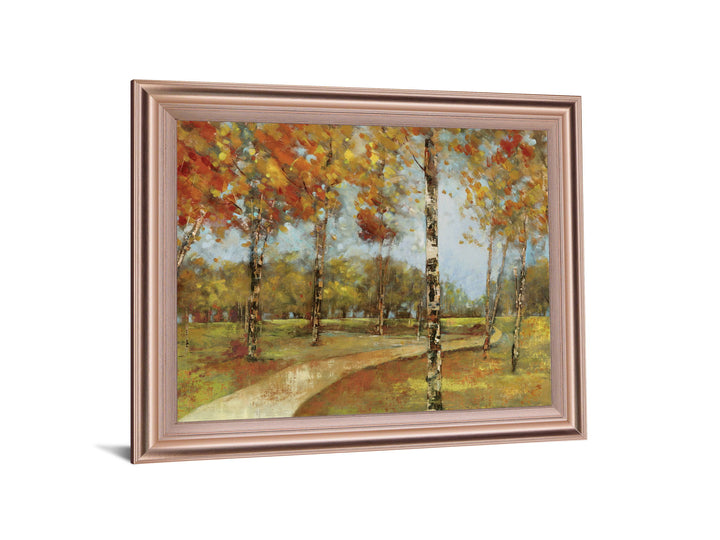Golden Birch Trail - 28" x 34" Framed Wall Art