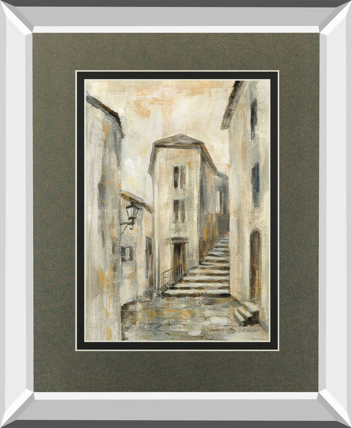 European Village I V2 By Silvia Vassileva Mirrored Frame - Light Brown