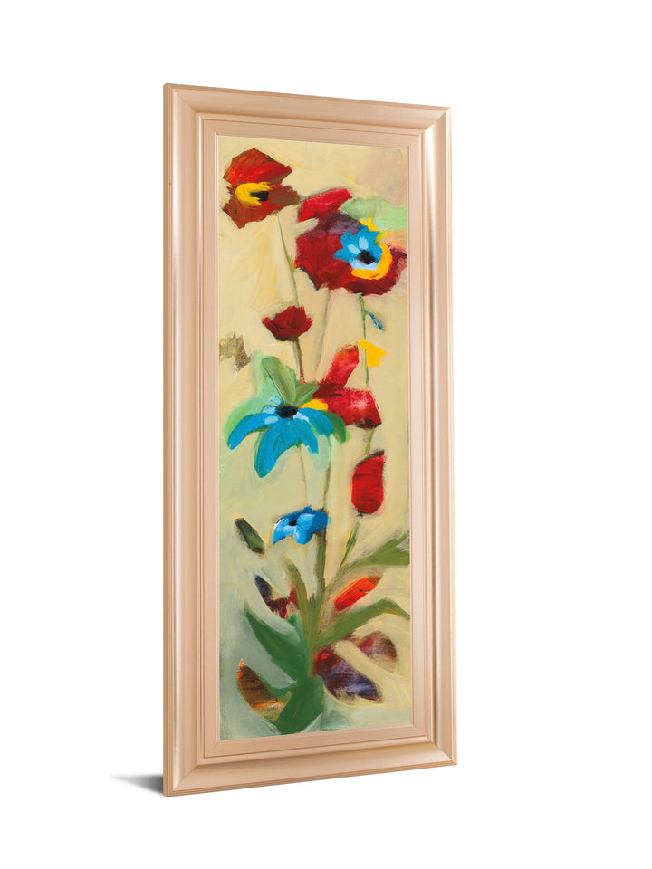 Wildflower Il By Jennifer Zybala - Framed Print Wall Art - Beige