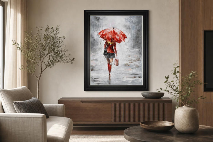 34x40 City in the Rain I By Jolanta Kowalik - Gray