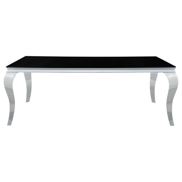 Carone - Rectangular Glass Top Dining Table