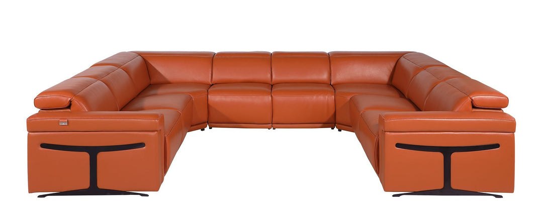 1126 - 8-Piece U-Shaped Sectional Sofa In With 4 Power Recliners &amp; Power Headrests
