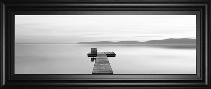18x42 Black &amp; White Water Panel XII By James McLoughlin - Dark Gray