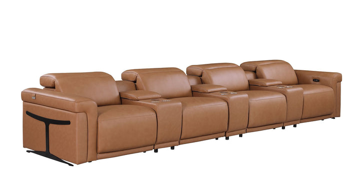 1126 - 7-Piece Modular Power Reclining Sofa In With 4 Power Recliners &amp; Power Headrests