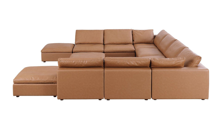 1100 - Top-Grain Italian Leather 11-Piece Sectional With Chaise