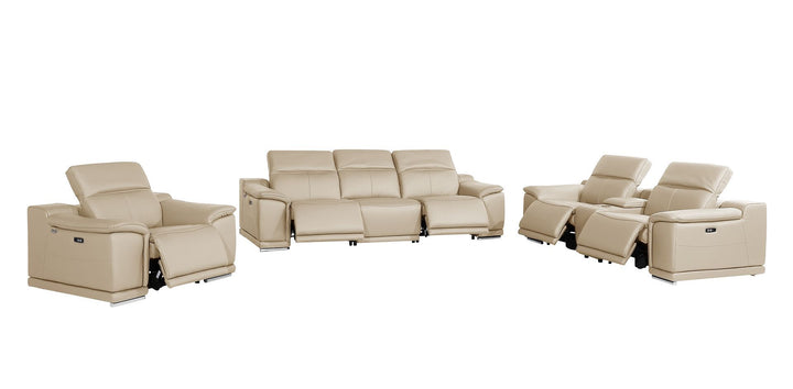 9762 - 7-Piece Modular Power Reclining Sofa, Loveseat And Chair Set With 5 Power Recliners In