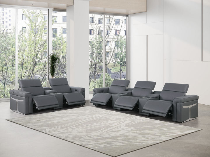 1126 - 8-Piece Modular Power Reclining Sofa &amp; Loveseat Set In With 5 Power Recliners &amp; Power Headrests