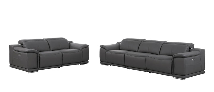 9762 - 5-Piece Modular Power Reclining Sofa And Loveseat Set With 5 Power Recliners In