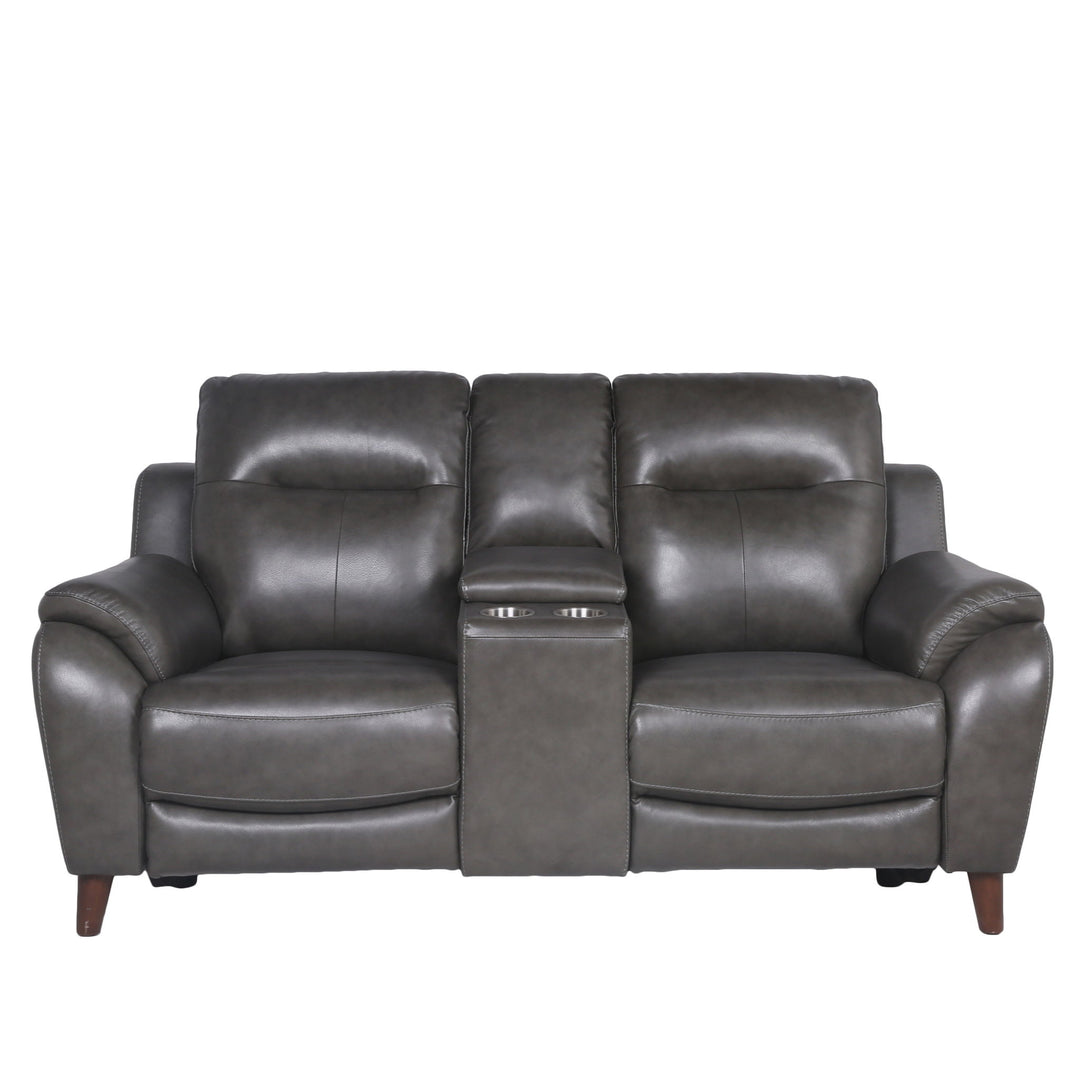 Trento - Dual Power Console Loveseat - Brown