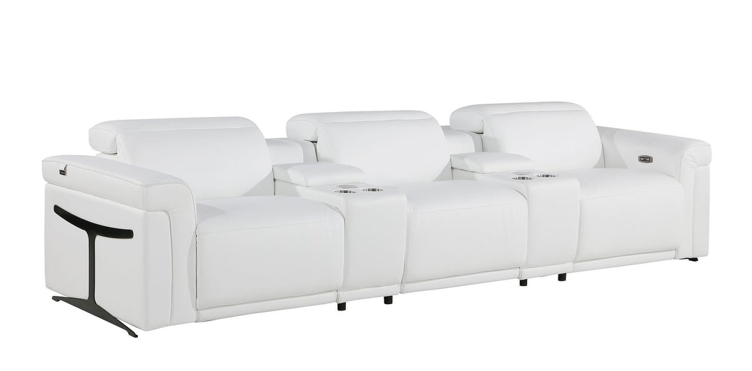 1126 - 5-Piece Modular Power Reclining Sofa In With 3 Power Recliners &amp; Power Headrests