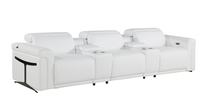 1126 - 5-Piece Modular Power Reclining Sofa In With 3 Power Recliners &amp; Power Headrests