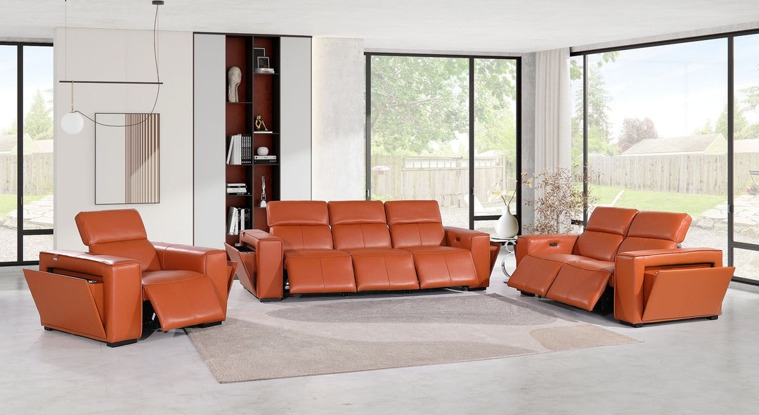 1224 - 6-Piece Modular Power Reclining Sofa, Loveseat &amp; Chair Set In With 6 Power Recliners &amp; Power Headrests