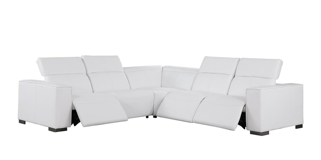 1208 - Leather Reclining Set (Sofa &amp; Loveseat With 4 Power Recliners)