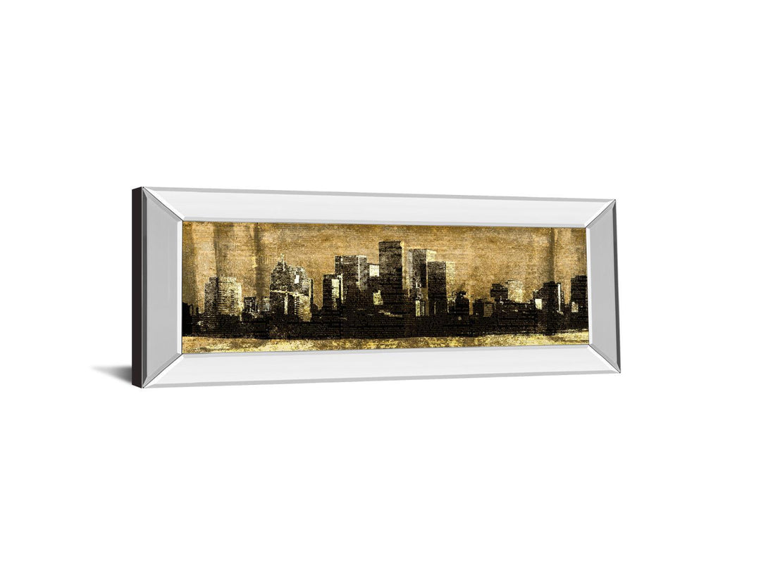 Defined City Il By Sd Graphic Studio - Mirror Framed Print Wall Art - Black