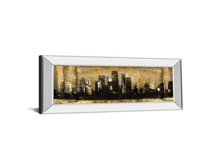 Defined City Il By Sd Graphic Studio - Mirror Framed Print Wall Art - Black