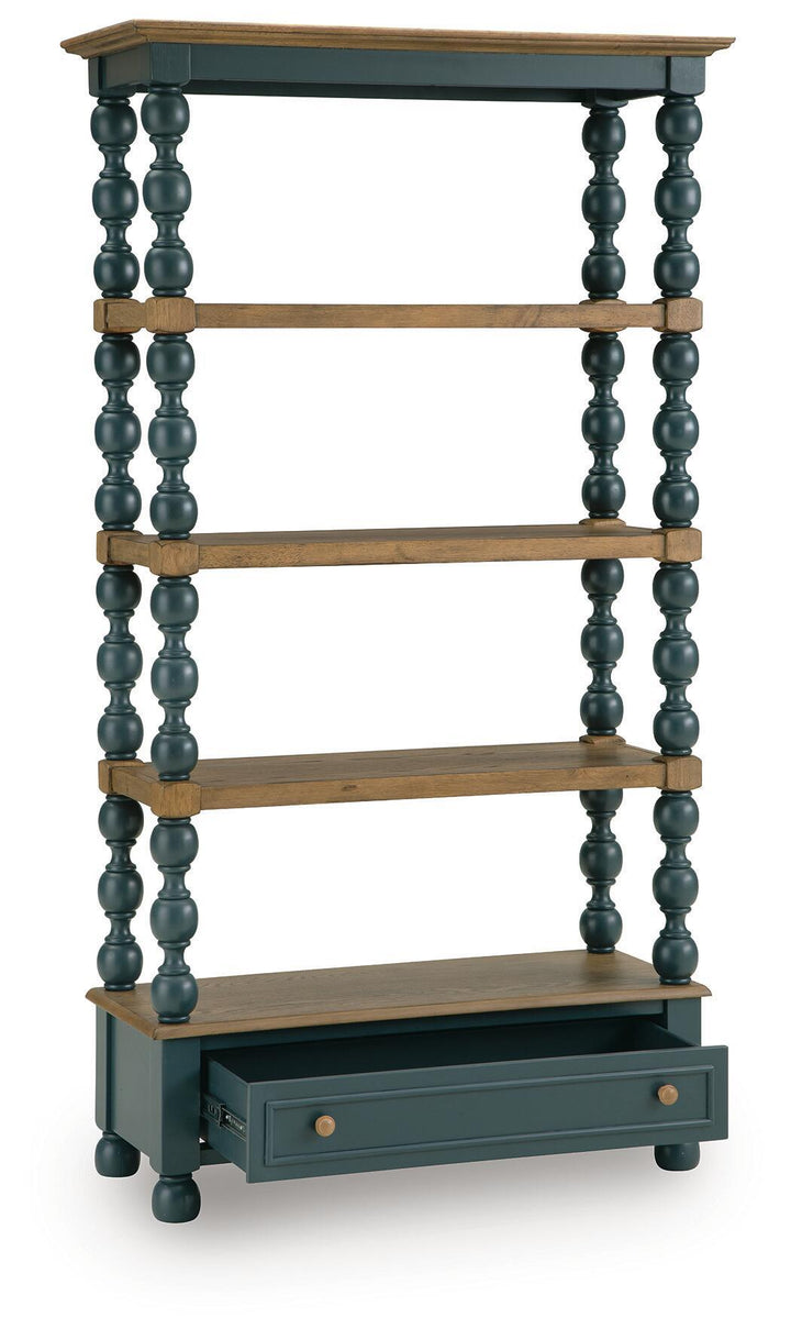 Finnworth - Bookcase - Blue / Brown