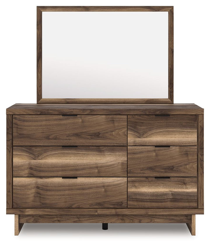 Chirason - 3 Pc. - Twin Panel Bed With Storage, Dresser And Mirror - Brown