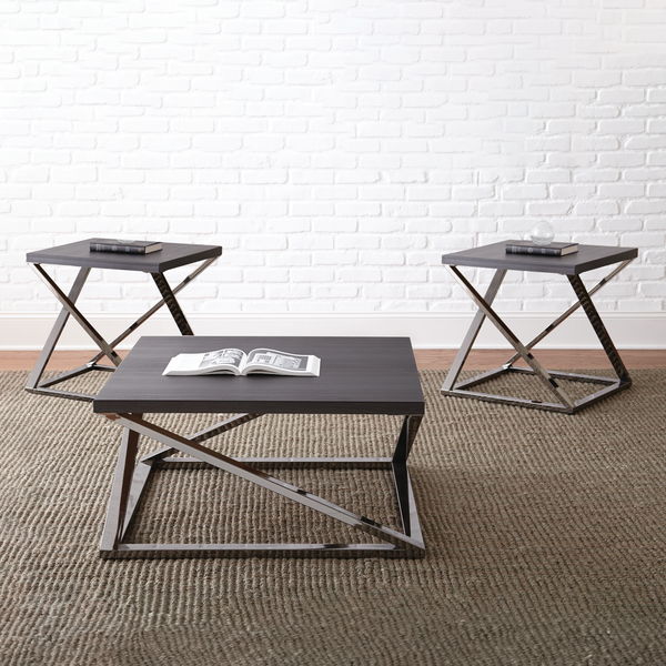 Aegean - 3 Piece Table Set - Gray