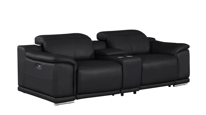2679 - Power Reclining Sofa, Console Loveseat &amp; Chair Set In Genuine Leather (6 Recliners)
