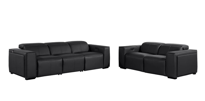 1224 - 5-Piece Modular Power Reclining Sofa And Loveseat Set In With 4 Power Recliners &amp; Power Headrests