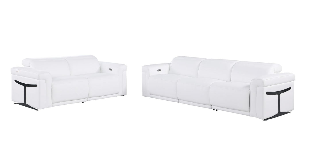1126 - 5-Piece Modular Power Reclining Sofa And Loveseat Set In With 4 Power Recliners &amp; Power Headrests