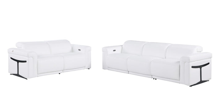 1126 - 5-Piece Modular Power Reclining Sofa And Loveseat Set In With 4 Power Recliners &amp; Power Headrests