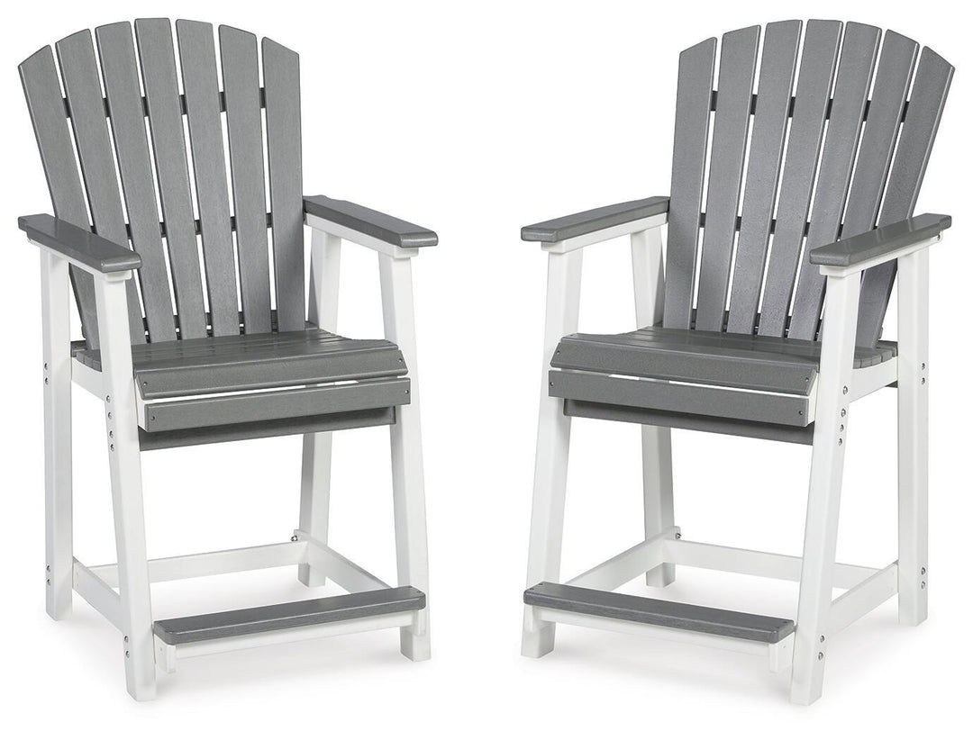 Transville - Barstool (Set of 2) - Gray / White