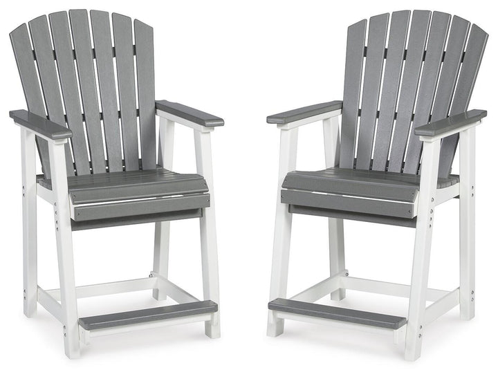 Transville - Barstool (Set of 2) - Gray / White