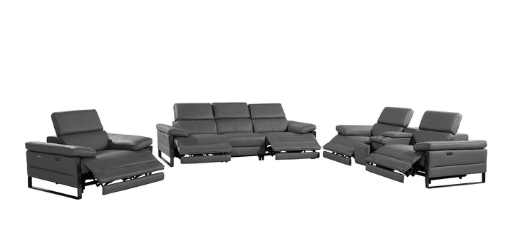 1246 - Modular Power Dual Reclining Sofa, Console Loveseat, And Chair Set With Power Headrests