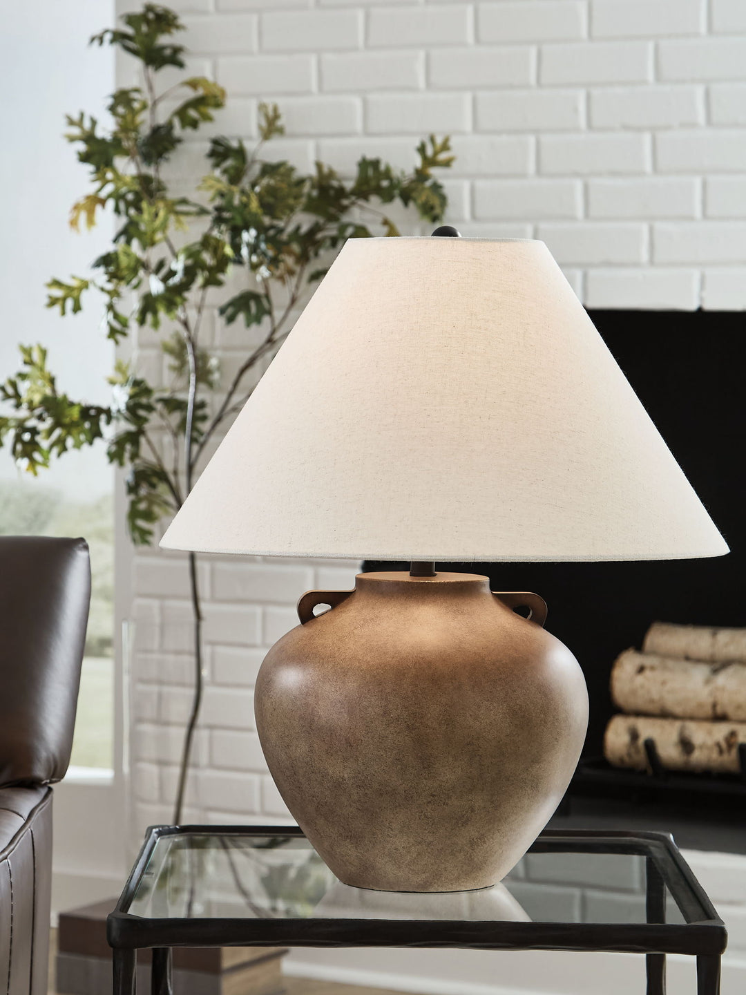 Ferrilby - Poly Table Lamp - Antique Beige