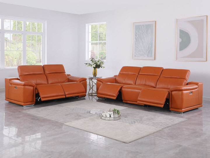 9762 - 5-Piece Modular Power Reclining Sofa And Loveseat Set With 5 Power Recliners In