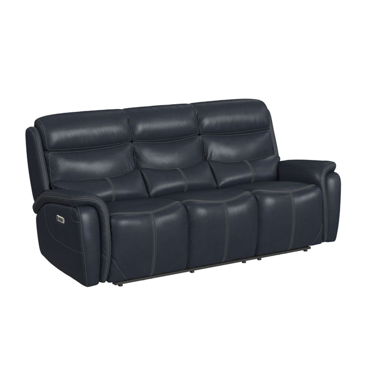 Aruba - Power Motion Sofa With Power Headrest - Pebble Navy