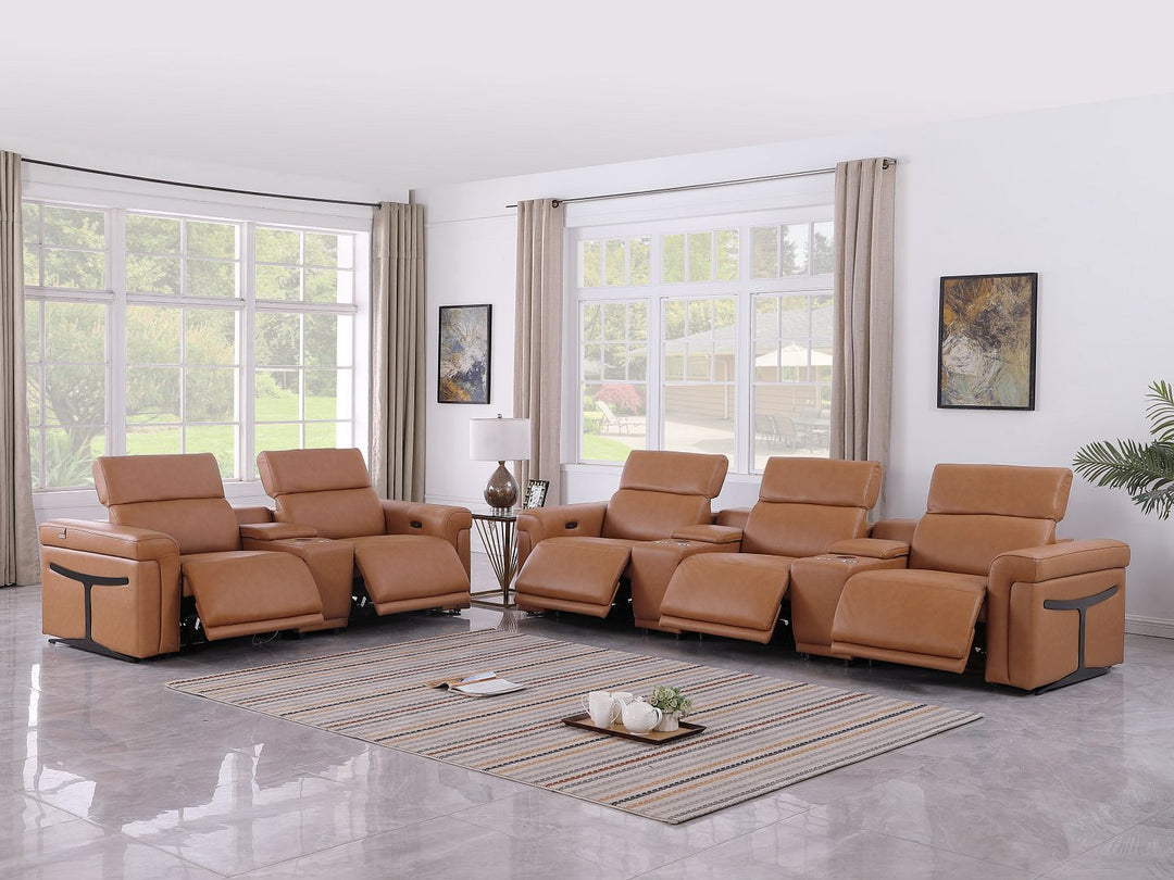 1126 - 8-Piece Modular Power Reclining Sofa &amp; Loveseat Set In With 5 Power Recliners &amp; Power Headrests