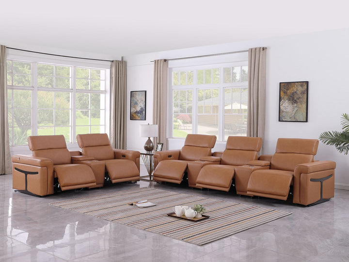 1126 - 8-Piece Modular Power Reclining Sofa &amp; Loveseat Set In With 5 Power Recliners &amp; Power Headrests