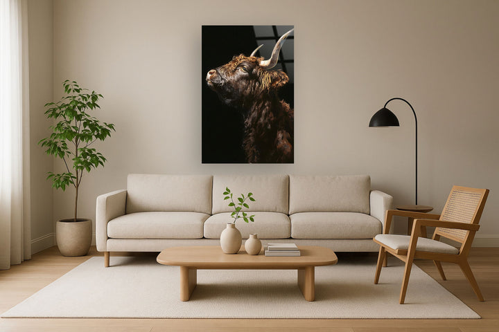 "Noble Highland" Tempered Glass - Brown / Black