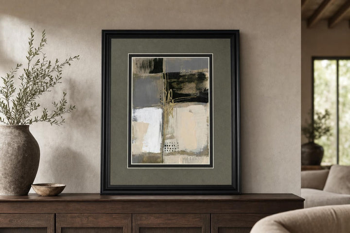 34x40 Neutral Divisions III By Jennifer Goldberger - Dark Gray
