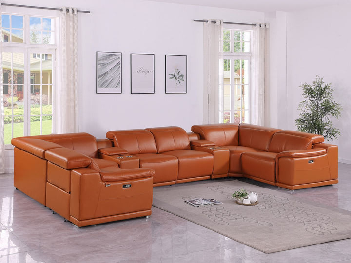 9762 - 8-Piece U-Shaped Sectional Sofa With 2 Power Recliners
