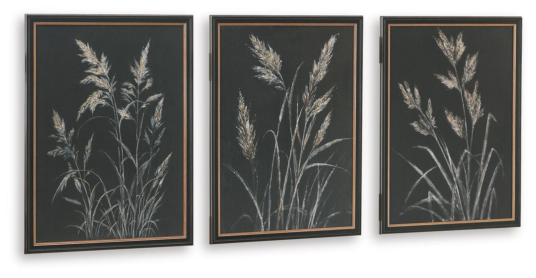 Janisburg - Wall Art Set (Set of 3) - Black / White / Brown