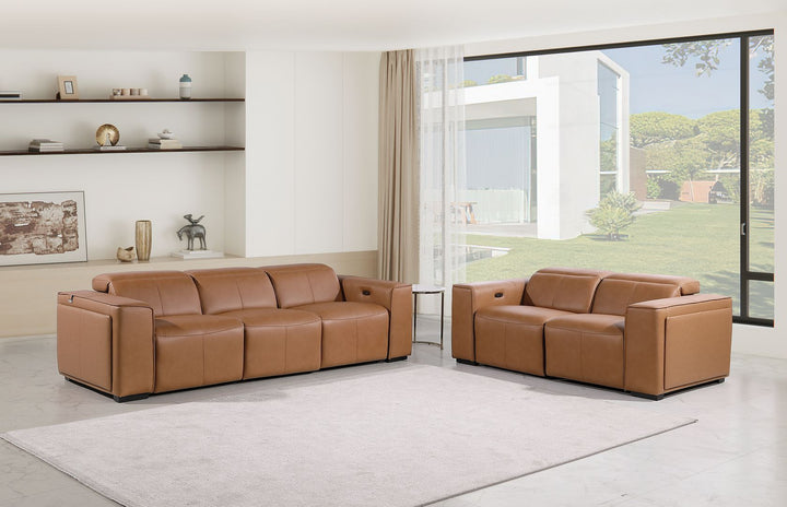 1224 - 5-Piece Modular Power Reclining Sofa And Loveseat Set In With 4 Power Recliners & Power Headrests