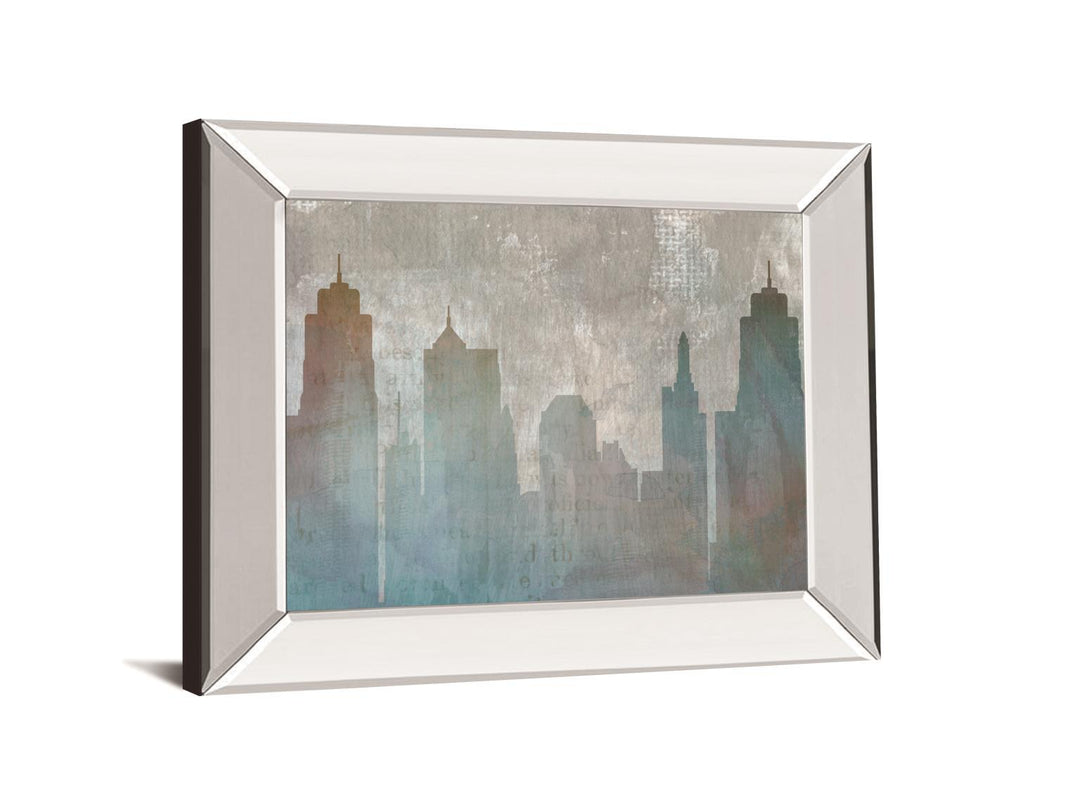 Urban Reflections By Louis Dunca-he - Mirror Framed Print Wall Art - Blue