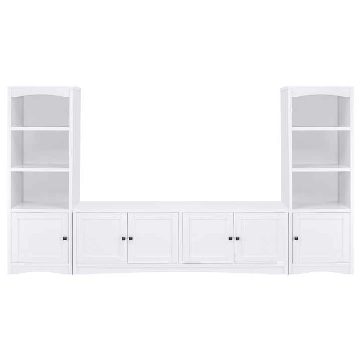 Laughlin - 3-piece Entertainment Center TV Stand - White