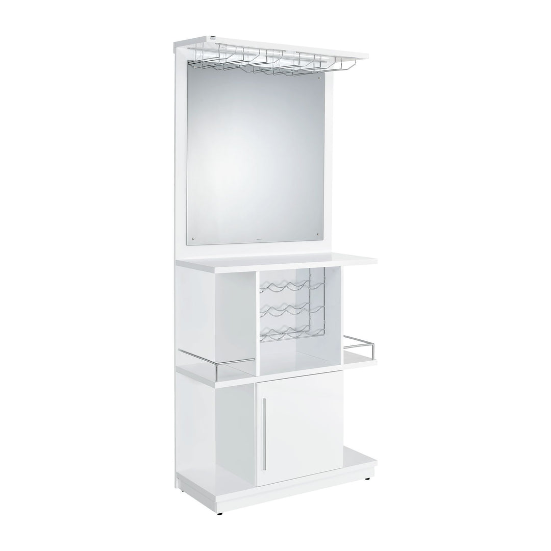 Wendolyn - Wine Cabinet With Light - Glossy White