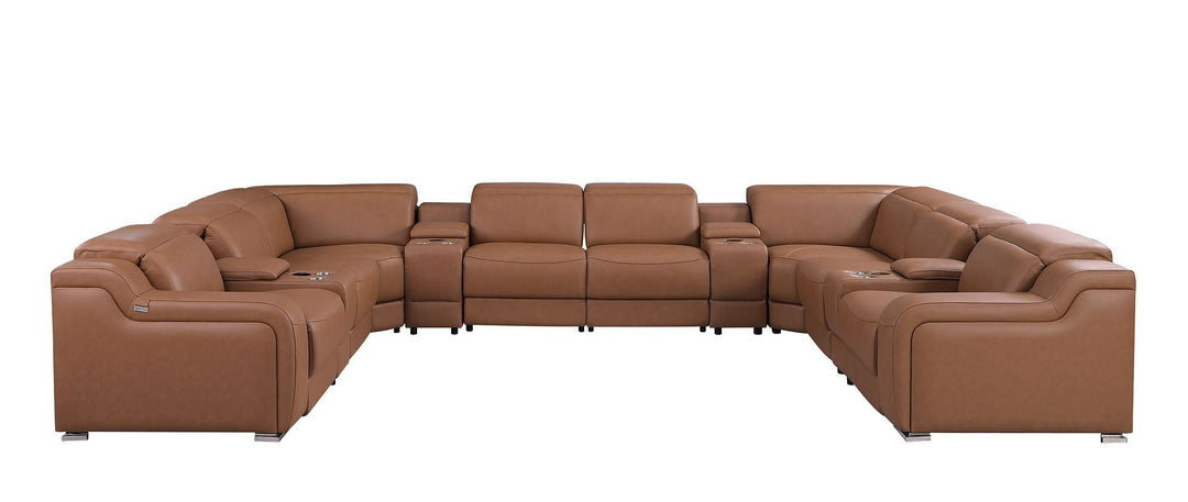 1116 - 12-Piece U-Shaped Sectional Sofa In With 4 Power Recliners &amp; Power Headrests