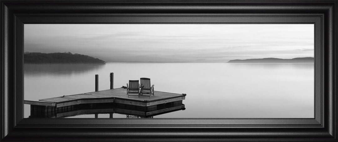 18x42 Black &amp; White Water Panel XI By James McLoughlin - Dark Gray